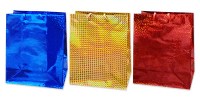 пакет подарочный бумажный ГОЛОГРАФИЯ 17,8*22,9*9,8см (gold,red,blue) (M)  Антелла