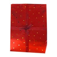 пакет подарочный бумажный С ЛЕНТОЙ 33*45,7*10,2см RED (J) Антелла